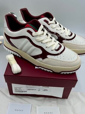 Men’s Gucci Re-Web Low-Top Sneakers.  Size 12/fits 12.5 US. Made in Italy.